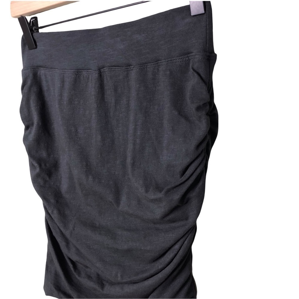 Sundry for Evereve Soleil Skirt Ruching Gray Mini Skirt Size 0 XS - Picture 4 of 7
